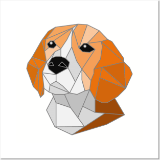 Beagle Stained Glass Posters and Art
